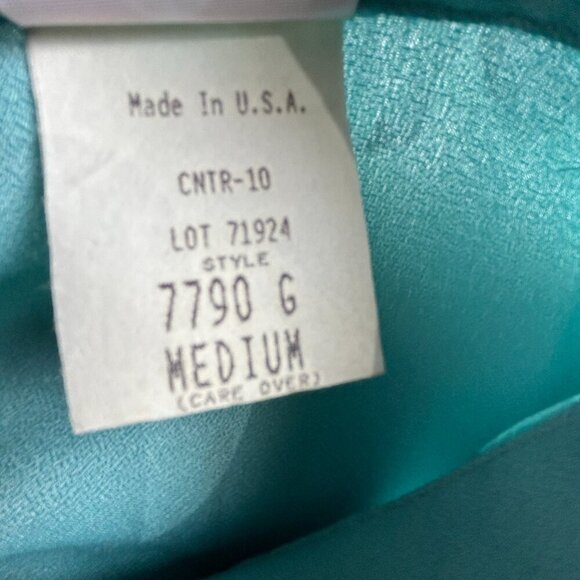 Graff Women Button Up Green Floral Print Long Sleeve Shirt Blouse Medium USA New - Picture 4 of 10